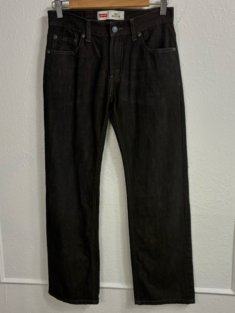 Boy’s black Levi's 505 regular fit straight-leg jeans sz.14 reg 27 x 27